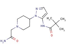 N-{1-[1-(2-amino-2-oxoethyl)piperidin-4-yl]-1H-pyrazol-5-yl}-2,2-dimethylpropanamide