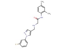 N-(2,4-dimethylphenyl)-2-({[1-(3-fluorophenyl)-1H-pyrazol-4-yl]methyl}amino)acetamide
