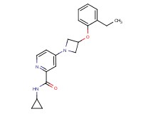 N-cyclopropyl-4-[3-(2-ethylphenoxy)-1-azetidinyl]-2-pyridinecarboxamide