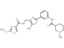 1-methyl-N-(3-{5-methyl-4-[({[2-(methylthio)-1,3-thiazol-4-yl]carbonyl}amino)methyl]-1,3-oxazol-2-yl}phenyl)-3-piperidinecarboxamide