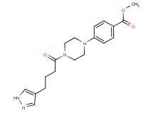 methyl 4-{4-[4-(1H-pyrazol-4-yl)butanoyl]-1-piperazinyl}benzoate