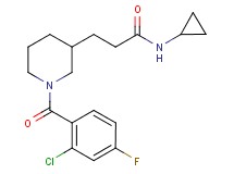 3-[1-(2-chloro-4-fluorobenzoyl)-3-piperidinyl]-N-cyclopropylpropanamide