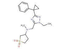 (1,1-dioxidotetrahydro-3-thienyl){[1-ethyl-3-(1-phenylcyclopropyl)-1H-1,2,4-triazol-5-yl]methyl}methylamine
