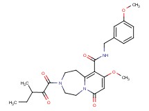 9-methoxy-N-(3-methoxybenzyl)-3-(3-methyl-2-oxopentanoyl)-7-oxo-1,2,3,4,5,7-hexahydropyrido[1,2-d][1,4]diazepine-10-carboxamide
