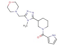 4-({4-methyl-5-[1-(1H-pyrrol-2-ylcarbonyl)piperidin-3-yl]-4H-1,2,4-triazol-3-yl}methyl)morpholine