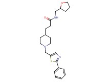 3-{1-[(2-phenyl-1,3-thiazol-5-yl)methyl]-4-piperidinyl}-N-(tetrahydro-2-furanylmethyl)propanamide