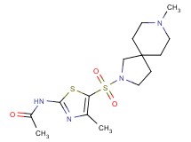 N-{4-methyl-5-[(8-methyl-2,8-diazaspiro[4.5]dec-2-yl)sulfonyl]-1,3-thiazol-2-yl}acetamide