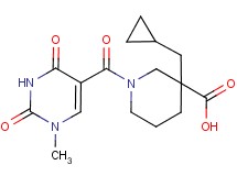 3-(cyclopropylmethyl)-1-[(1-methyl-2,4-dioxo-1,2,3,4-tetrahydro-5-pyrimidinyl)carbonyl]-3-piperidinecarboxylic acid
