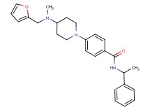 4-{4-[(2-furylmethyl)(methyl)amino]-1-piperidinyl}-N-(1-phenylethyl)benzamide