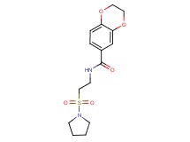 N-[2-(pyrrolidin-1-ylsulfonyl)ethyl]-2,3-dihydro-1,4-benzodioxine-6-carboxamide