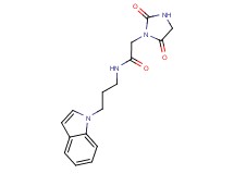 2-(2,5-dioxo-1-imidazolidinyl)-N-[3-(1H-indol-1-yl)propyl]acetamide