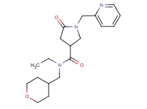 N-ethyl-5-oxo-1-(2-pyridinylmethyl)-N-(tetrahydro-2H-pyran-4-ylmethyl)-3-pyrrolidinecarboxamide