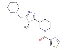 3-[4-methyl-5-(piperidin-1-ylmethyl)-4H-1,2,4-triazol-3-yl]-1-(1,3-thiazol-4-ylcarbonyl)piperidine