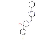 1-[(2-cyclohexylpyrimidin-5-yl)methyl]-4-(4-fluorophenyl)piperidin-4-ol