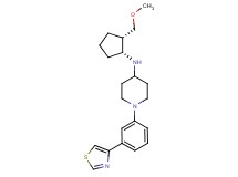 N-[(1R*,2S*)-2-(methoxymethyl)cyclopentyl]-1-[3-(1,3-thiazol-4-yl)phenyl]piperidin-4-amine