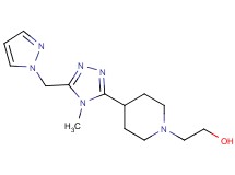 2-{4-[4-methyl-5-(1H-pyrazol-1-ylmethyl)-4H-1,2,4-triazol-3-yl]piperidin-1-yl}ethanol