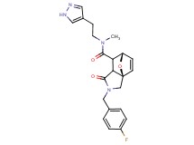 (3aR*,6S*)-2-(4-fluorobenzyl)-N-methyl-1-oxo-N-[2-(1H-pyrazol-4-yl)ethyl]-1,2,3,6,7,7a-hexahydro-3a,6-epoxyisoindole-7-carboxamide