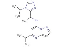 5-isopropyl-N-[1-(4-isopropyl-4H-1,2,4-triazol-3-yl)ethyl]pyrazolo[1,5-a]pyrimidin-7-amine
