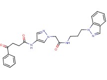 N-[1-(2-{[3-(1H-indazol-1-yl)propyl]amino}-2-oxoethyl)-1H-pyrazol-4-yl]-4-oxo-4-phenylbutanamide
