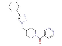 4-({4-[(4-cyclohexyl-1H-1,2,3-triazol-1-yl)methyl]piperidin-1-yl}carbonyl)pyridazine