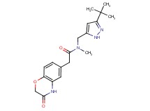 N-[(3-tert-butyl-1H-pyrazol-5-yl)methyl]-N-methyl-2-(3-oxo-3,4-dihydro-2H-1,4-benzoxazin-6-yl)acetamide
