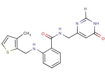 2-{[(3-methyl-2-thienyl)methyl]amino}-N-[(6-oxo-1,6-dihydropyrimidin-4-yl)methyl]benzamide