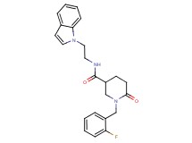 1-(2-fluorobenzyl)-N-[2-(1H-indol-1-yl)ethyl]-6-oxo-3-piperidinecarboxamide