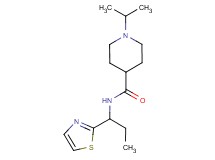 1-isopropyl-N-[1-(1,3-thiazol-2-yl)propyl]-4-piperidinecarboxamide