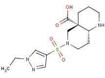 (4aS*,8aR*)-6-[(1-ethyl-1H-pyrazol-4-yl)sulfonyl]octahydro-1,6-naphthyridine-4a(2H)-carboxylic acid