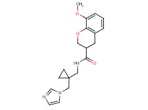 N-{[1-(1H-imidazol-1-ylmethyl)cyclopropyl]methyl}-8-methoxychromane-3-carboxamide
