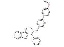 2-{[2-(4-methoxyphenyl)-5-pyrimidinyl]methyl}-1-(2-pyridinyl)-2,3,4,9-tetrahydro-1H-beta-carboline