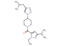 1-[(1-ethyl-3-isopropyl-1H-pyrazol-5-yl)carbonyl]-4-(4-isobutyl-1H-1,2,3-triazol-1-yl)piperidine
