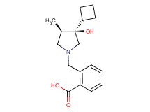 2-{[(3R*,4R*)-3-cyclobutyl-3-hydroxy-4-methyl-1-pyrrolidinyl]methyl}benzoic acid