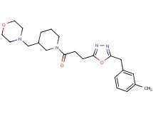 4-[(1-{3-[5-(3-methylbenzyl)-1,3,4-oxadiazol-2-yl]propanoyl}-3-piperidinyl)methyl]morpholine