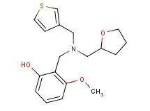 3-methoxy-2-{[(tetrahydrofuran-2-ylmethyl)(3-thienylmethyl)amino]methyl}phenol