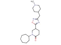 1-cycloheptyl-5-{3-[(1-methyl-4-piperidinyl)methyl]-1,2,4-oxadiazol-5-yl}-2-piperidinone