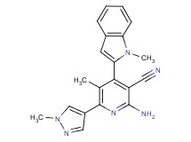 2-amino-5-methyl-4-(1-methyl-1H-indol-2-yl)-6-(1-methyl-1H-pyrazol-4-yl)nicotinonitrile