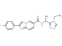 N-[1-(4-ethyl-4H-1,2,4-triazol-3-yl)ethyl]-2-(4-fluorophenyl)imidazo[1,2-a]pyridine-6-carboxamide