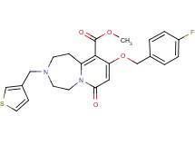 methyl 9-[(4-fluorobenzyl)oxy]-7-oxo-3-(3-thienylmethyl)-1,2,3,4,5,7-hexahydropyrido[1,2-d][1,4]diazepine-10-carboxylate