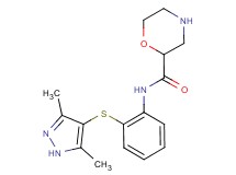 N-{2-[(3,5-dimethyl-1H-pyrazol-4-yl)thio]phenyl}-2-morpholinecarboxamide hydrochloride