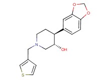 (3S*,4S*)-4-(1,3-benzodioxol-5-yl)-1-(3-thienylmethyl)piperidin-3-ol
