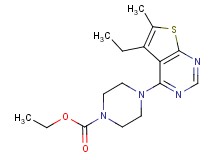 ethyl 4-(5-ethyl-6-methylthieno[2,3-d]pyrimidin-4-yl)piperazine-1-carboxylate