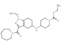 ethyl 4-{[3-(1-azepanylcarbonyl)-1-ethyl-4,5,6,7-tetrahydro-1H-indazol-5-yl]amino}-1-piperidinecarboxylate