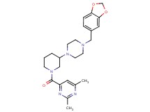 4-({3-[4-(1,3-benzodioxol-5-ylmethyl)-1-piperazinyl]-1-piperidinyl}carbonyl)-2,6-dimethylpyrimidine