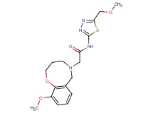 2-(10-methoxy-3,4-dihydro-2H-1,5-benzoxazocin-5(6H)-yl)-N-[5-(methoxymethyl)-1,3,4-thiadiazol-2-yl]acetamide