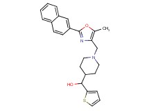 (1-{[5-methyl-2-(2-naphthyl)-1,3-oxazol-4-yl]methyl}-4-piperidinyl)(2-thienyl)methanol