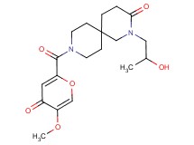 2-(2-hydroxypropyl)-9-[(5-methoxy-4-oxo-4H-pyran-2-yl)carbonyl]-2,9-diazaspiro[5.5]undecan-3-one