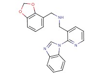 1-[2-(1H-benzimidazol-1-yl)-3-pyridinyl]-N-(1,3-benzodioxol-4-ylmethyl)methanamine