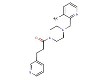 1-[(3-methyl-2-pyridinyl)methyl]-4-[3-(3-pyridinyl)propanoyl]piperazine