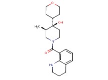 (3R*,4R*)-3-methyl-4-(tetrahydro-2H-pyran-4-yl)-1-(1,2,3,4-tetrahydro-8-quinolinylcarbonyl)-4-piperidinol